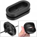 Uxcell Rubber Grommet Oval Double-sided Mount Size 27 X 13 Mm For Wire Protection 10pcs