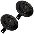 Electric Compact Car Horn Grill-mount Disc For 12v Motorcycle Scooters Atv Suv Yacht Boat Black 