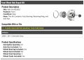 Front Wheel Hub And Bearing Repair Kit With Retaining Ring Axle Nut Compatible 2004-2011 Chevy Aveo