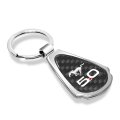 Ford Mustang 5 0 Real Black Carbon Fiber Chrome Metal Teardrop Key Chain 