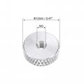 Uxcell Flat Knurled Nut M3 X 12mm 4mm Thumb Nuts Lock Adjusting Aluminum Alloy Silver 5pcs