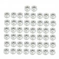 M4 X 0 7-pitch Carbon Steel Female Thread Kep Hex Head Lock Nut 50pcs 