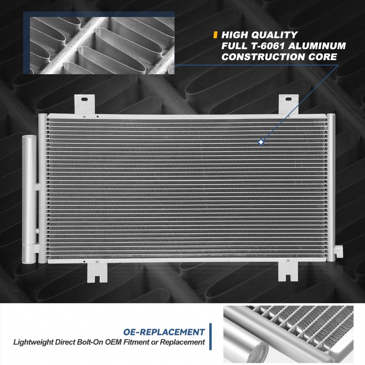 Auto Dynasty Aluminum A C Condenser For 2017-2021 Honda Civic Type-r Ho3030171 Dpi A001 17 18 19 20 21