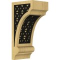 Ekena Millwork Corw03x04x08ditlblal Diane Recessed W Ironcraft Trellis Inlay Wood Corbels 3 1 W X 4 D 8 H Alder 