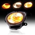 Hecasa Turn Signal Light Left For 2012-2019 Fiat 500 Not Fit Abarth Lamp W Bulb Replacement Fi2532100 5182461ac Clear Lens 