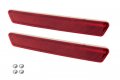 Blue Oval Industries Red Rear Lower Bumper Reflectors Pair For Mustang 1999-2004 