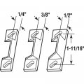 Prime-line K 5148 1-11 16 In Zinc Diecast Constructed Strike Plate Assortment For Use With Storm Door And Screen Latching