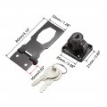 Uxcell Keyed Hasp Lock 80mm Twist Knob Locking For Door Cabinet Different Bright Black 2 Pcs