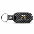 Ipick Image Made For Dodge Scat-pack 100 Real Black Carbon Fiber Tag Style Key Chain
