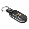 Ipick Image Made For Dodge Scat-pack 100 Real Black Carbon Fiber Tag Style Key Chain