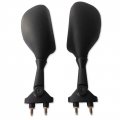 Httmt Mt075- Motorcycle Black Oem Aftermarket Racing Mirrors Compatible With 2003-2004 Kawasaki Zx-6rr Zx-6r 636