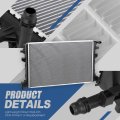 Dpi 13617 Factory Style 1-row Cooling Radiator Compatible With Vw E-golf Jetta 1 4t 2015-2020 Aluminum Core