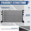 Dpi 13617 Factory Style 1-row Cooling Radiator Compatible With Vw E-golf Jetta 1 4t 2015-2020 Aluminum Core