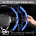 Cartist Steering Wheel Coverbon Fiber Car For Men Women Anti-slip Comfortable Grip Durable Universal 99 Car Interior