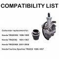 Waltyotur Carburetor Carb Replacement For Honda Fourtrax Sportrax Trx200 1990-1997 Trx200sx 1986-1990 Trx200d 1991-1997