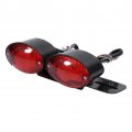 Motorcycle Dual Eye Tail Lights W Bracket Universal 12v Led Twin License Plate Holderith Turn Signal Brake Light W For Racing