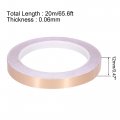 Uxcell Single-sided Conductive Tape Copper Foil Adhesive 12mm X 20m 65 6ft For Guitar Emi Shielding Crafts Electrical Repairs