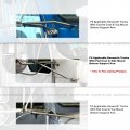 Door Mirror Bracket Arm With Side Mount Lower Support And Flat Cowl Stainless- Passenger Fits Kenworth T800 W900b L T300 T170