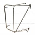 Door Mirror Bracket Arm With Side Mount Lower Support And Flat Cowl Stainless- Passenger Fits Kenworth T800 W900b L T300 T170