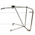 Door Mirror Bracket Arm With Side Mount Lower Support And Flat Cowl Stainless- Passenger Fits Kenworth T800 W900b L T300 T170