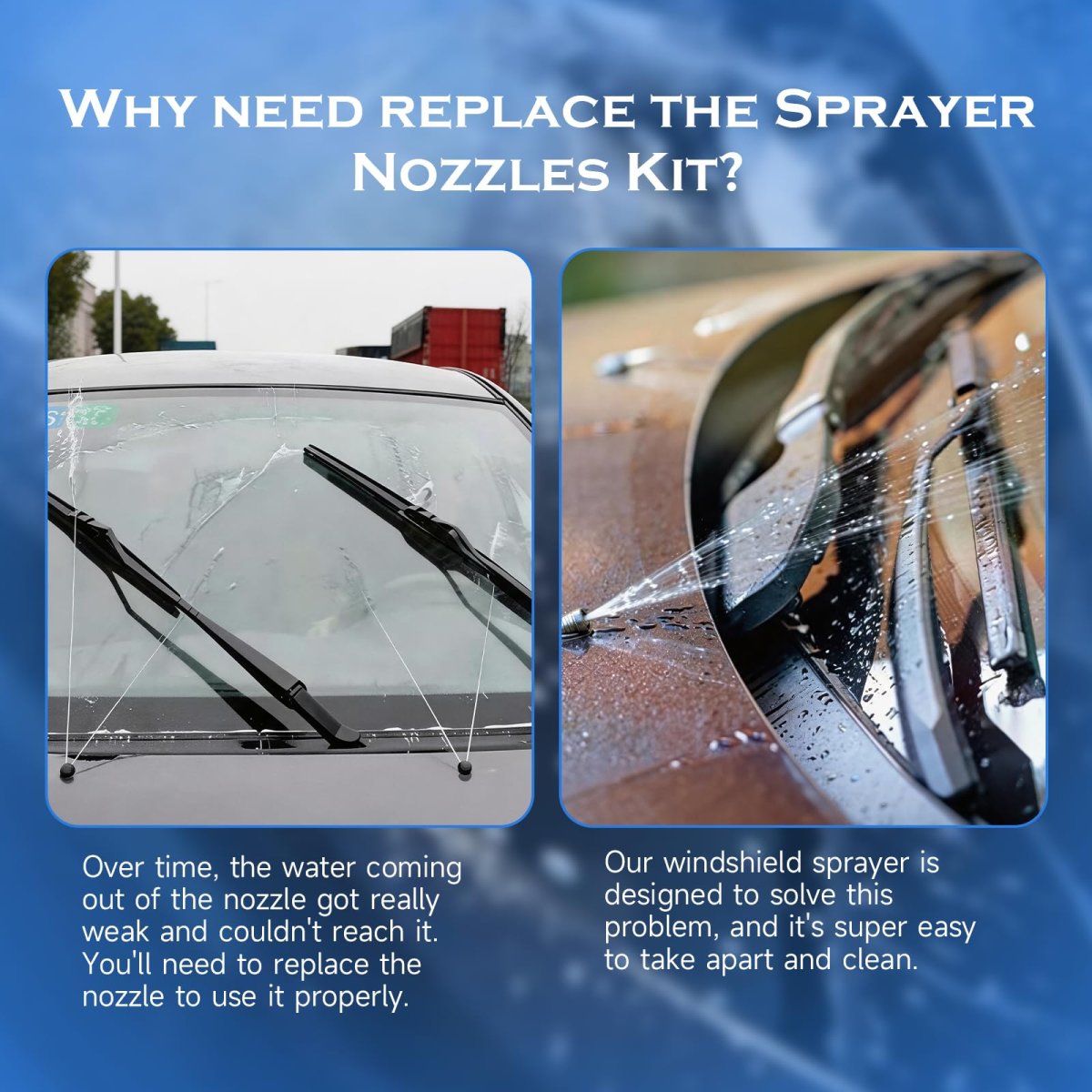 Front Windshield Washer Jet Kit For Ford F150 2004 2013 Spray Nozzles With Hose And Fittings Replaces 3w7z17603aa