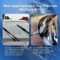 Front Windshield Washer Jet Kit For Ford F150 2004 2013 Spray Nozzles With Hose And Fittings Replaces 3w7z17603aa