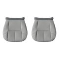 Front Driver And Passenger Side Bottom Replacement Seat Covers Gray 833 Microfiber Leather For Chevy Silverado Tahoe Suburban 