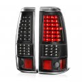 2003-2006 Chevy Silverado 1500 2500 3500 Pickup Truck Black Bezel Full-led Tail Light Housing Lamp Assembly Driver And 