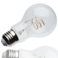Satco 6w Led A19 Light Bulb 2700k Warm White 500 Lumens Clear Glass E26 Medium Base Dimmable 360 Degree Beam Enclosed Fixture 