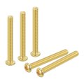 12pcs Brass Machine Screws M3x25mm Phillips Pan Head Fastener Machinery Bolts For Furniture Office Equipment Electronics Tone 
