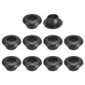 38 Pcs Rubber Grommets 8mm Id 10mm Drill Hole Double Sided Hollow Firewall Plugs Round Electrical Wiring Gasket Black 