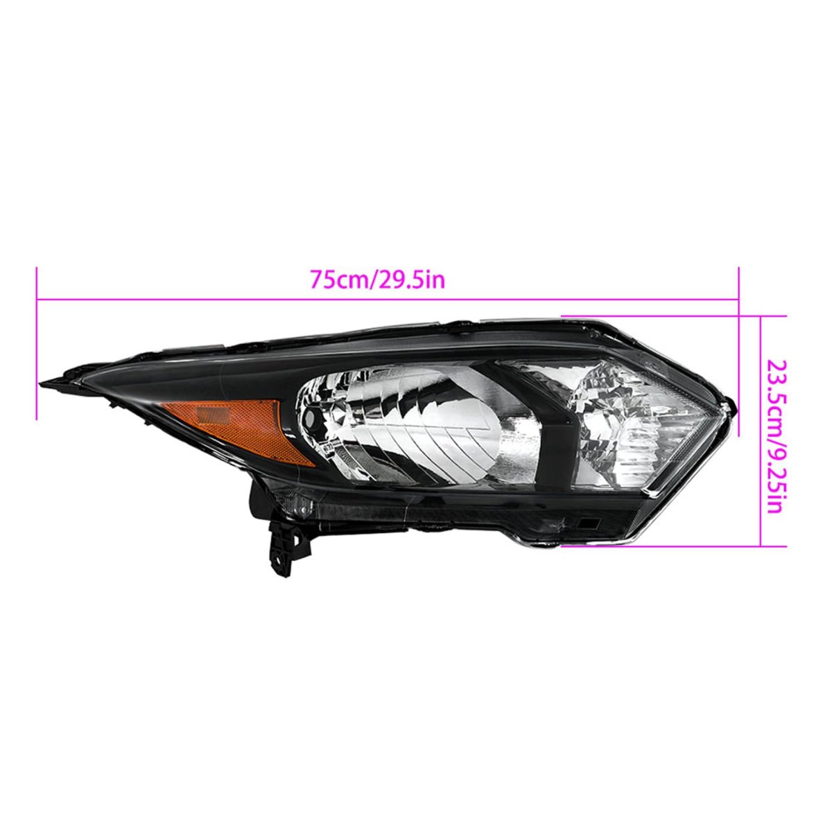 Headlight Assembly Replacement For Honda Hrv 2016-2018 Housing Black Halogen Lamp Set Passenger Side Rh 1pc 33100t7sa01
