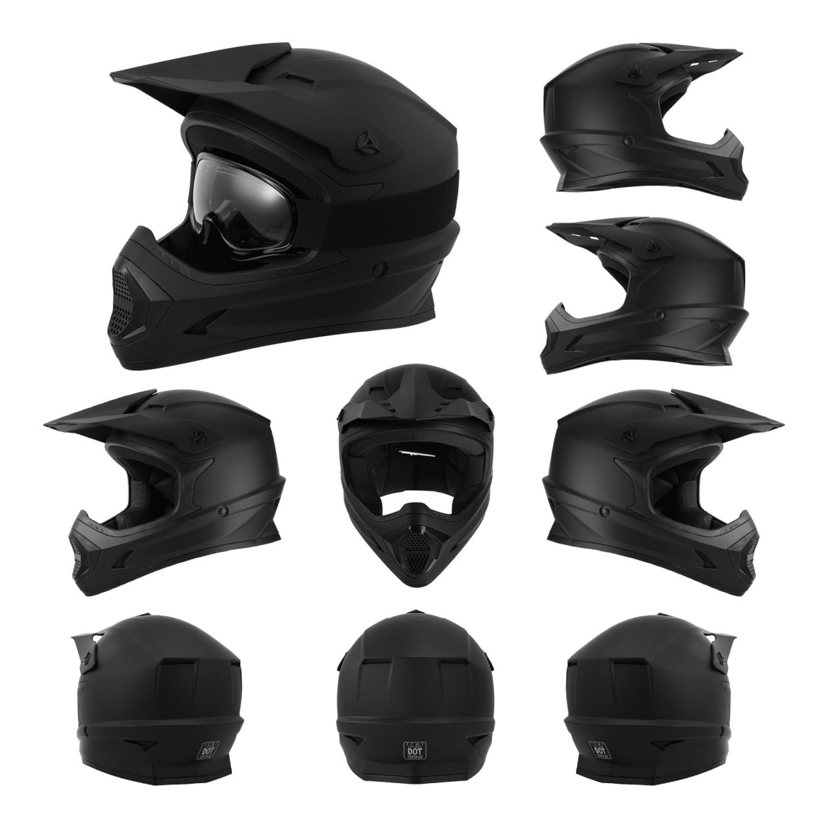 Tcmt Dot Youth Kids Atv Motorcycle Helmets Full-face Helmet With Adjustable Chin Strap For Boys And Girls Dirt Bike Bmx Cycling