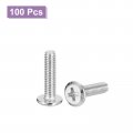 Uxcell M4x16mm Flat Round Head Phillips Screws 100pcs 304 Stainless Steel Drive Machine Full Thread Bright Finish Furniture