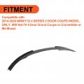 Ecotric Rear Trunk Lid Spoiler Wing Compatible With 2014-2020 Bmw F32 428 430 435 440 Coupe Carbon Fiber Painted