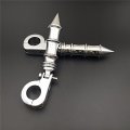 Hk Group Motorcycle Chrome Bamboo Style Foot Peg Footrest With Mounting Kit P-clamp Fits Front Engine Guards 1 5 Diameter
