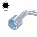 Uxcell 14mm Metric L Shaped Angled Open Hex 6 Point Socket Wrench Single Ended