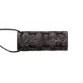 Flames Genuine Black Leather Brake Clutch Cover Set Debossed Fiery Design For The Modern Rider 