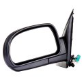 Black Left Side Mirror Fit For 2002-2006 Chevy Trailblazer Ext Textured Glass Manual Folding Heated 