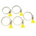 4 In Right Hand Bridge Hose Clamps For Vacuum And Dust Collection 11714pk Stainless Steel Band Style Clamp With Plastic Grip 5 