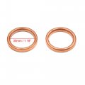 Uxcell 10pcs Copper Tone Metal Motorcycle Exhaust Pipe Muffler Gasket For Gy6-125