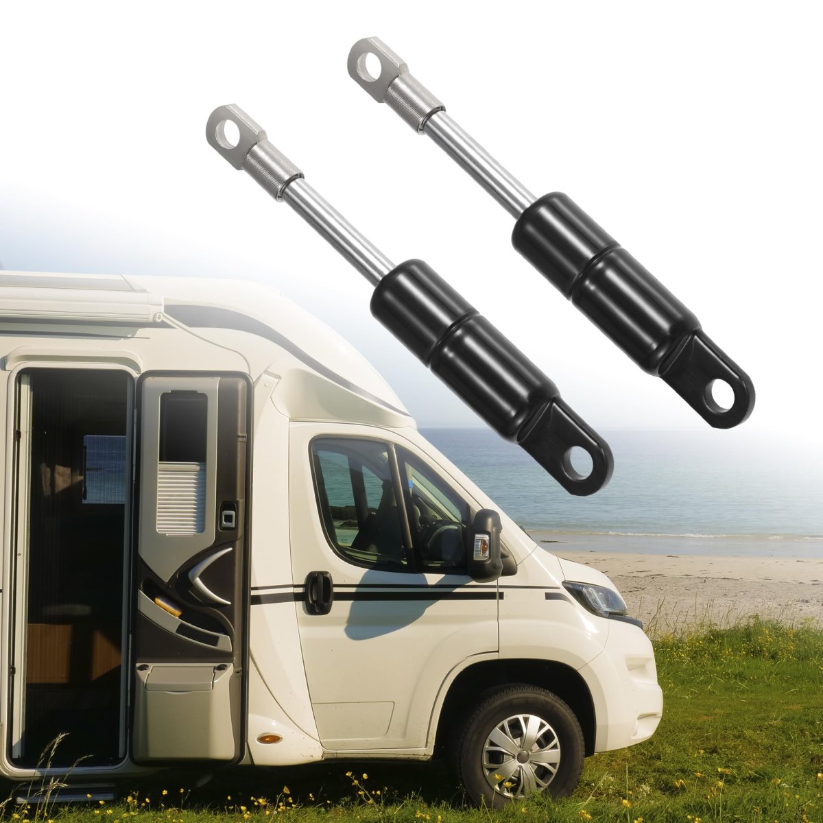 2 Pcs 4 Inch 35ibs 156n Black Lift Supports Struts Shocks Gas Spring Universal For Rv Car Truck Boat Window Cabinet Door Cover
