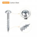 Uxcell 8x1 Pocket Hole Screws 100pcs Phillips Drive Self Tapping Wood With Zinc Plated For Woodworking