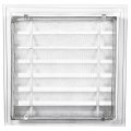 Uxcell Ventilation Grille Rectangle Shape Aluminum Alloy Louvered Air Vent 350x350mm Lxw White With Wire Mesh For 300x300mm
