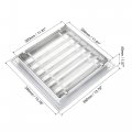 Uxcell Ventilation Grille Rectangle Shape Aluminum Alloy Louvered Air Vent 350x350mm Lxw White With Wire Mesh For 300x300mm
