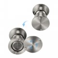 Uxcell Brass Door Viewer Peephole 220-degree With Rotating Cover For 1-3 5 To 2-1 6 Inch Doors Brushed Silver Finish