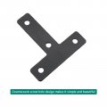 10 Pcs Flat T Shape Repair Mending Plate Ulifestar Heavy Duty Corner Bracket Furniture Support Brace Black Joining Fastener