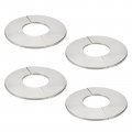 Wall Split Flange Round Escutcheon Plate For Bathroom Pipe 2 4 In Stainless Steel Pack Kitchen Heating Water Gas Pipes And 