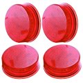 4 Pack 2 5 In 13 Led Round Side Marker Clearance Lights Red Waterproof Trailer Lamp For Truck Rv Atv Van And Heavy Duty Vehicle