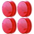 4 Pack 2 5 In 13 Led Round Side Marker Clearance Lights Red Waterproof Trailer Lamp For Truck Rv Atv Van And Heavy Duty Vehicle